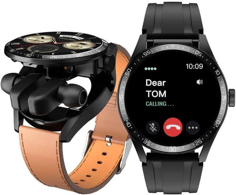 Haino Teko Germany RW48 Smart Watch with AMOLED Display – 3 Interchangeable Straps, Black