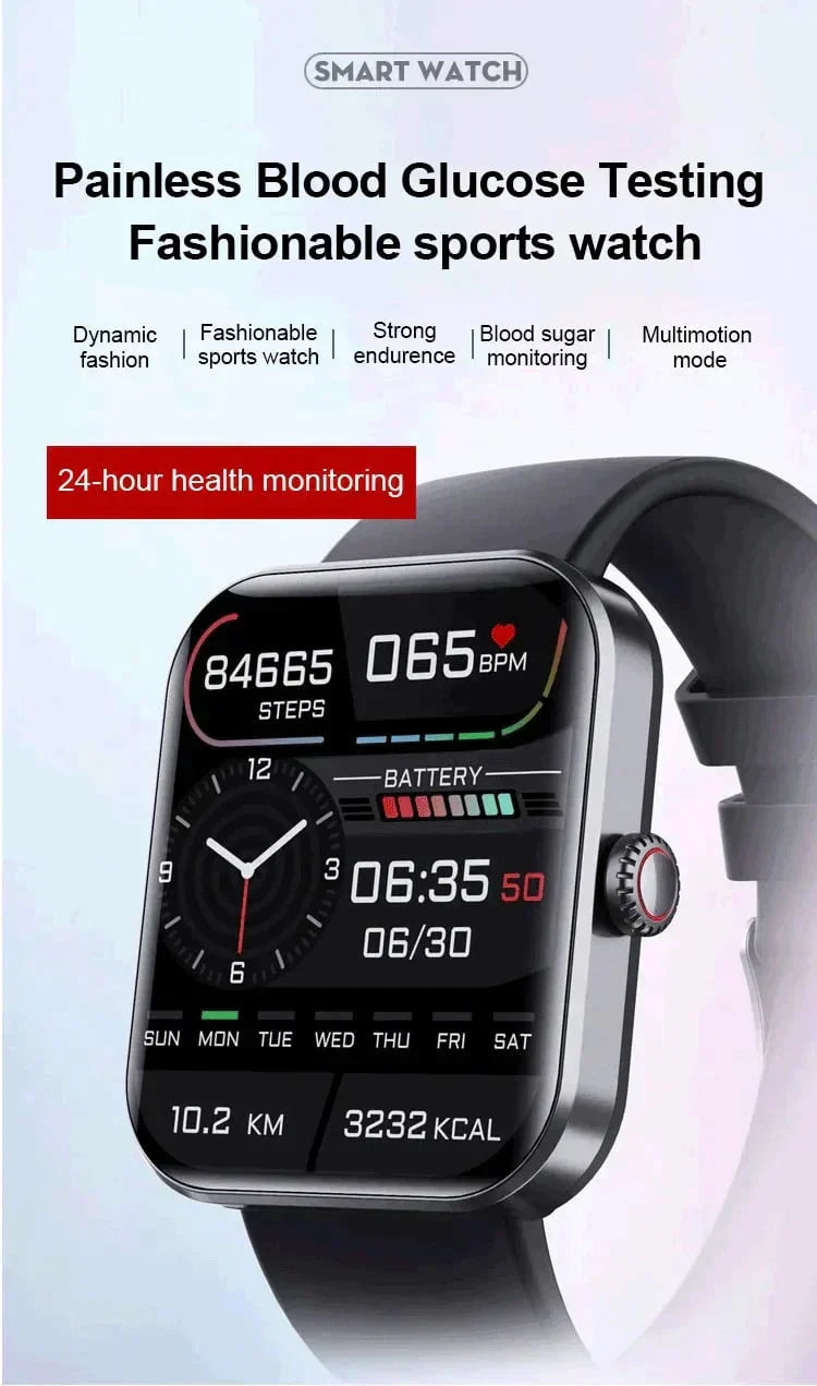 All day monitoring of heart rate and blood pressure Bluetooth fashion smartwatch