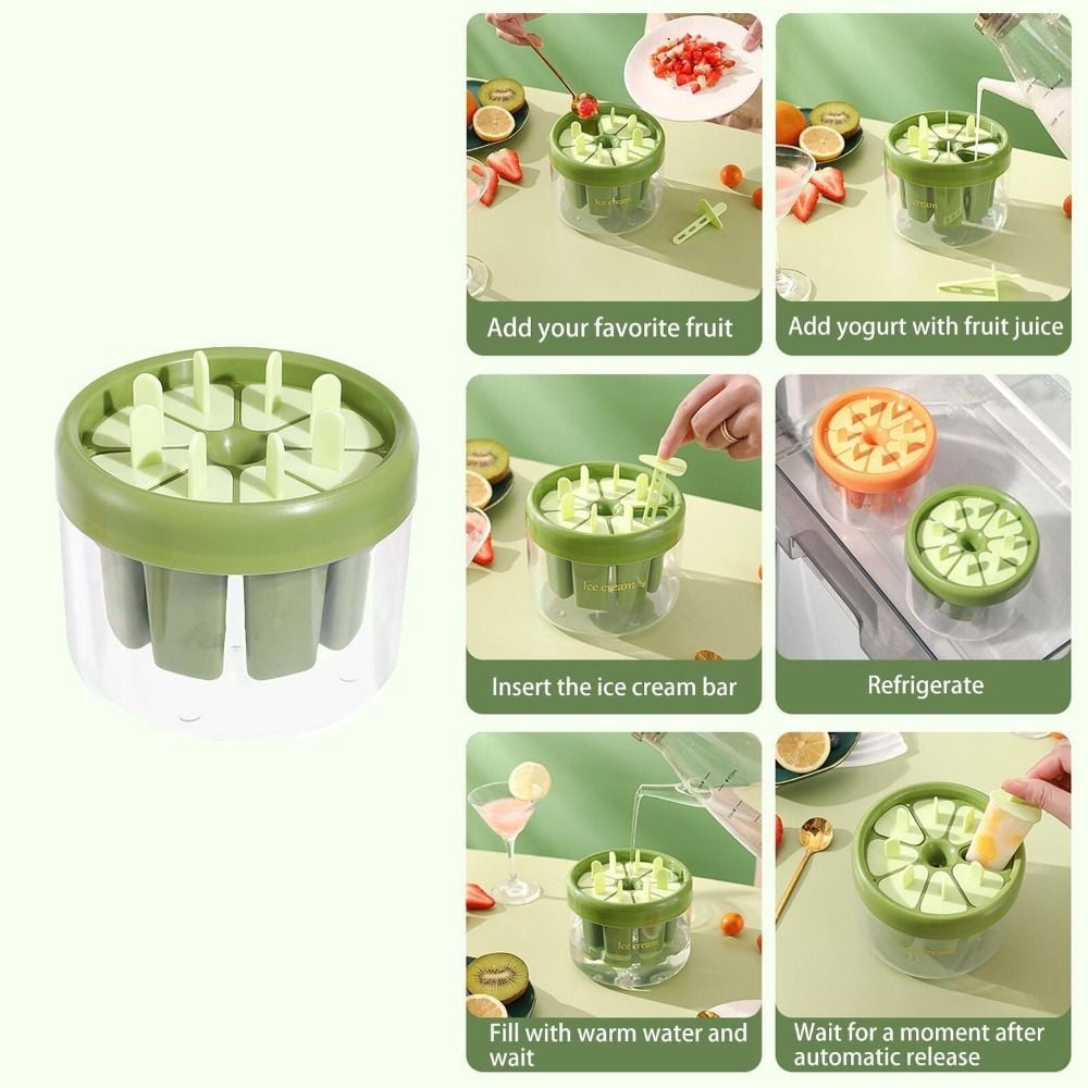 8 Grid Ice Cream/Popsicles Maker Mold For Homemade Deserts